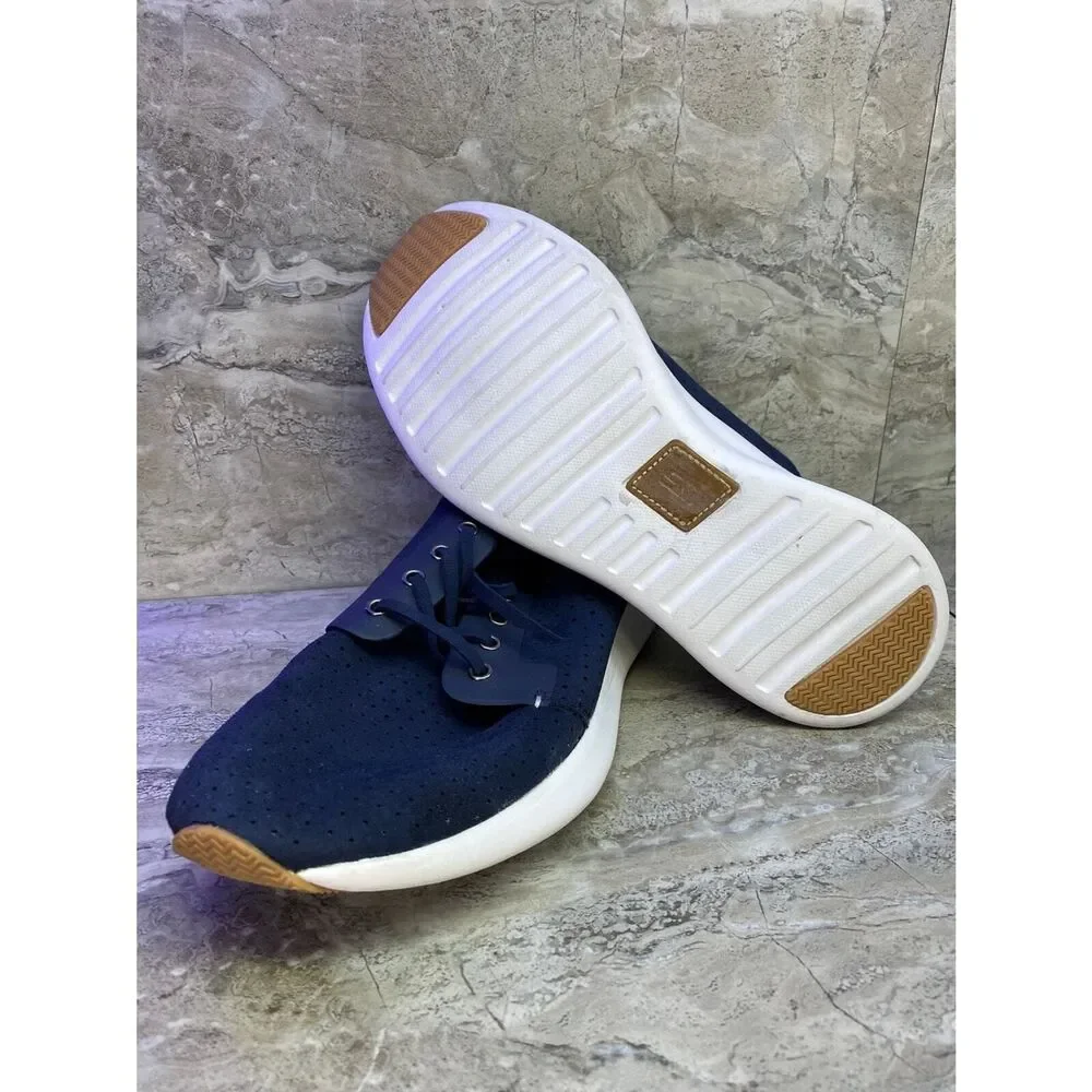 Steve Madden Men's 9 Blue Suede P-CHYLL Perforated Low Top Sneakers - Picture 6 of 9